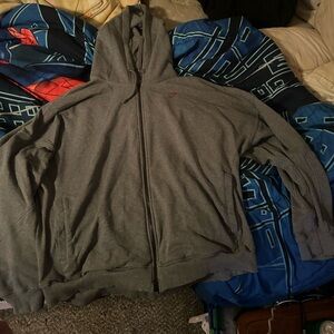 Gymshark power series grey zip up hoodie